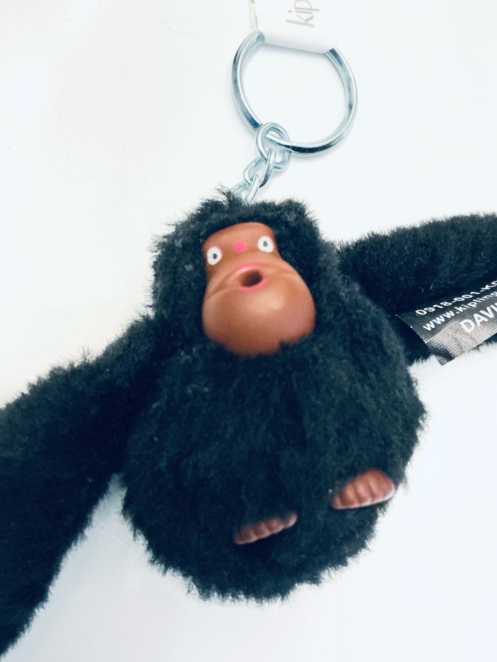 KIPLING, Fuzzy Monkey ''DAVINA'', Keychain Key Ring Fob Charm, NWT
